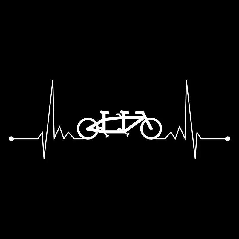 Couleur de conception ECG de battement de coeur de vélo tandem sélectionnable