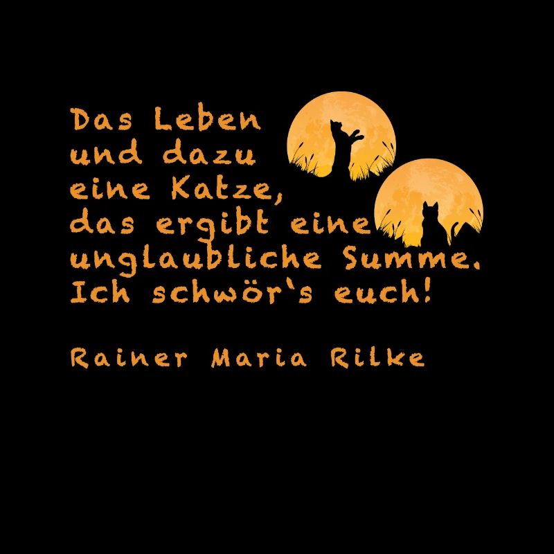 Rilke Katze T-Shirt, Geschenkidee, Katzenfreunde
