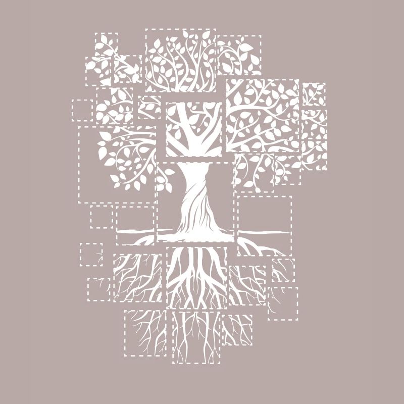 Baum Pixel Ausschnitte Wurzeln