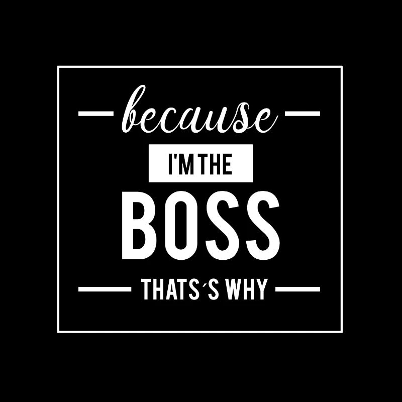 Because I m The BOSS That s Why