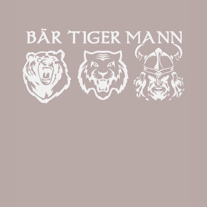 Bär Tiger Mann Bart Bartträger Spruch Geschenk
