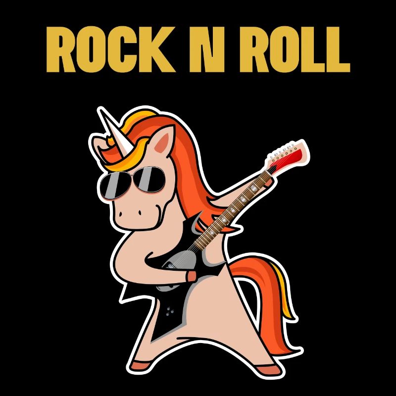 Rock n Roll Einhorn Geschenk Geschenkidee