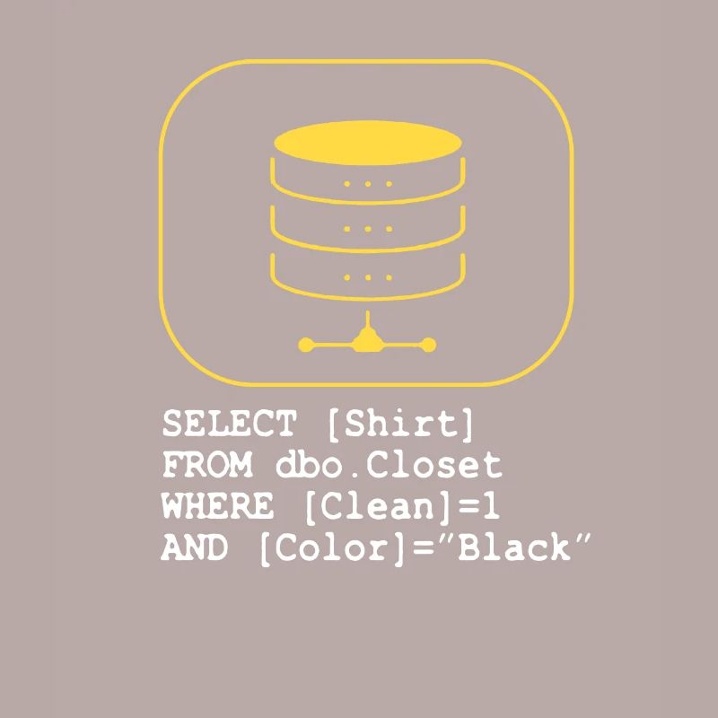 Code de base de données SQL Sarcasm Developer Gift