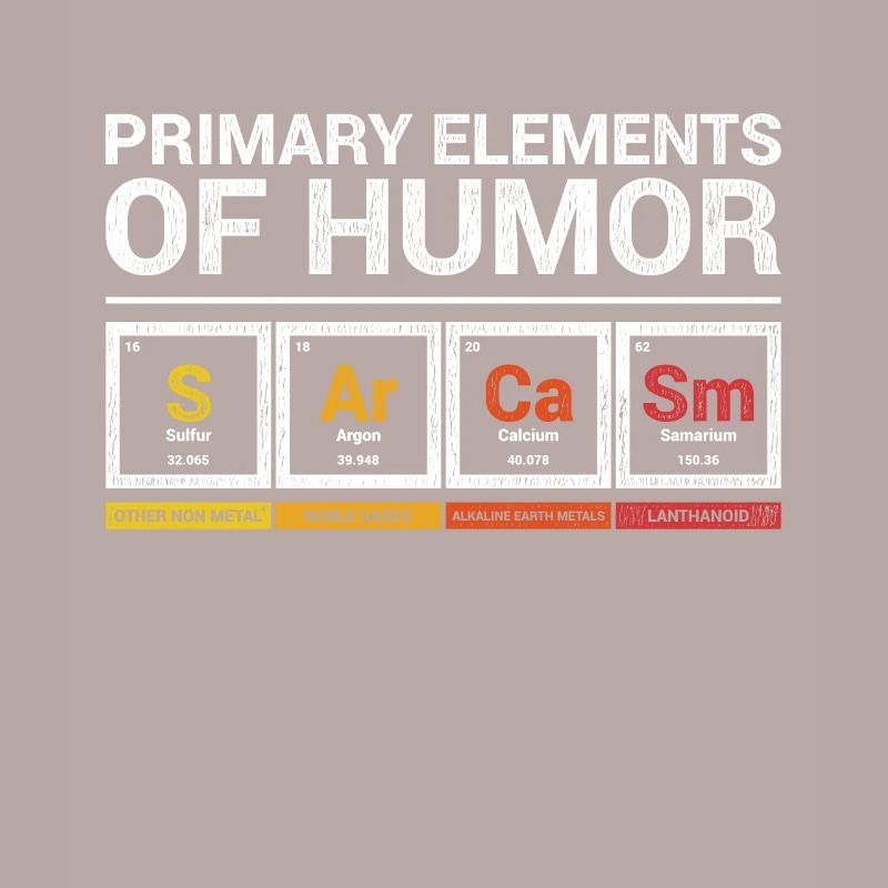 Sarkasmus | Humor | Chemie Elemente Geschenkidee