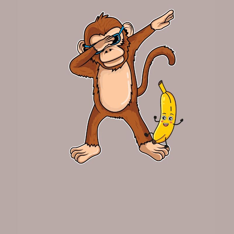 Dabbing Affe Dab Tanz Banane Geschenk Geburtstag