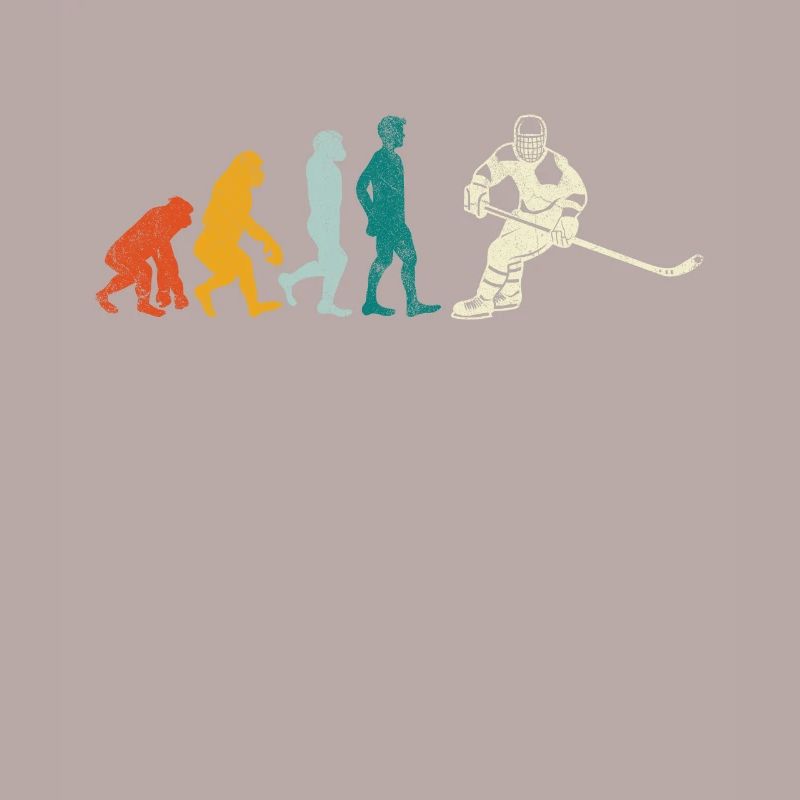 Cadeau rétro vintage d'évolution de hockey sur glace