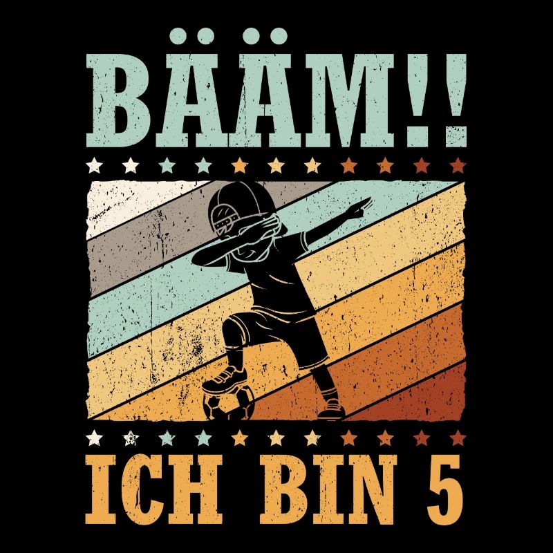 BÄÄM Ich bin 5 Dabbing Geburtstagsshirt 5 Jahre Ju