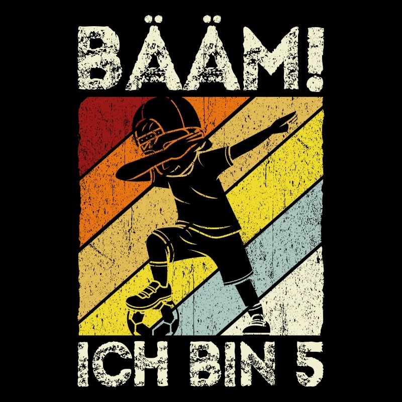BÄÄM Ich bin 5 Dabbing Geburtstagsshirt 5 Jahre Ju