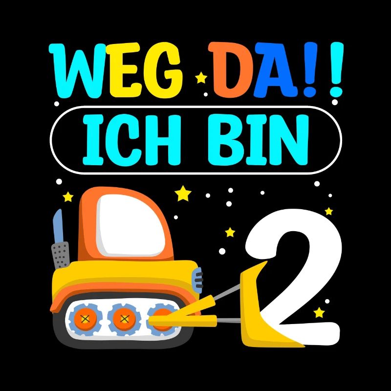 Bagger Bauarbeiter Kran Baustelle Geschenkidee Geb