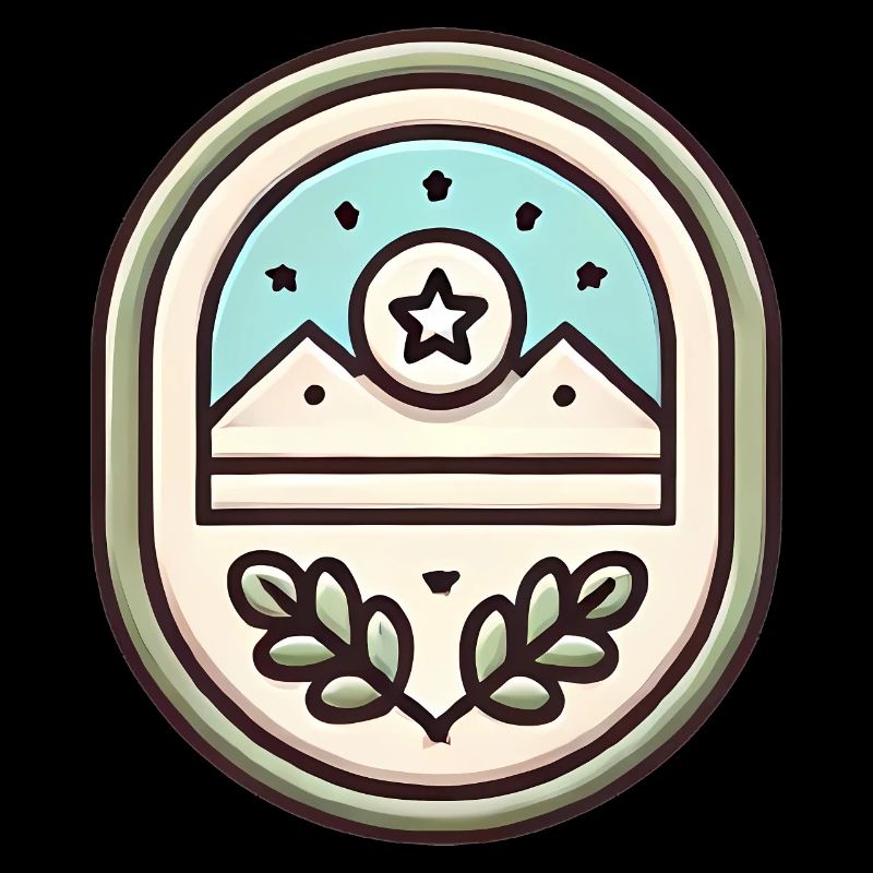 Simple Badge Design Soft Illustration