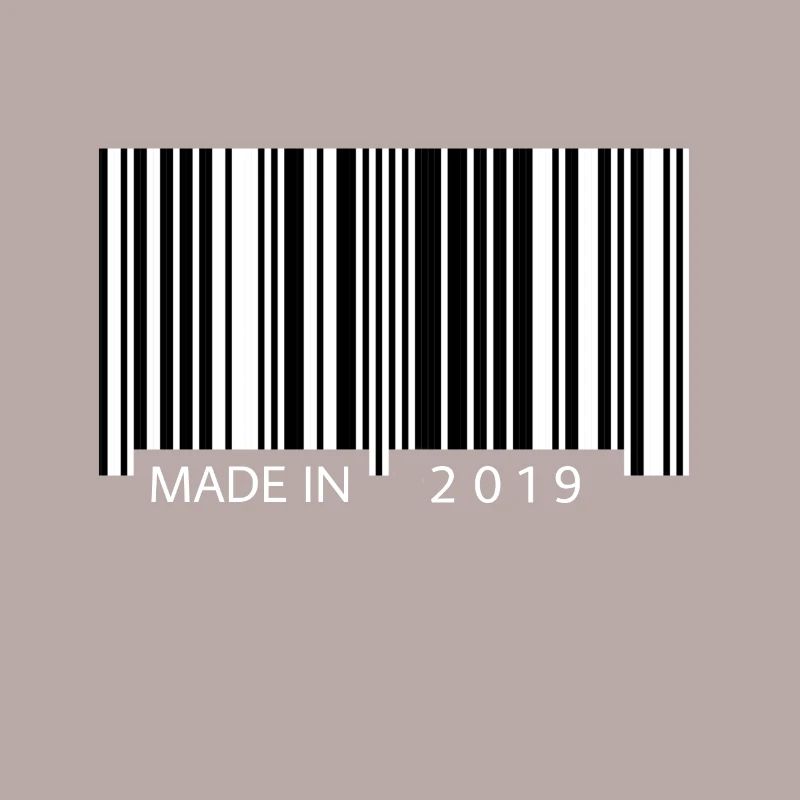Made in 2019 Barcode Geschenk Geburtstag
