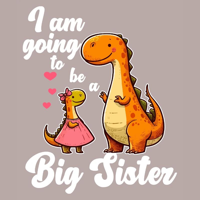 Werde eine große Schwester Dino