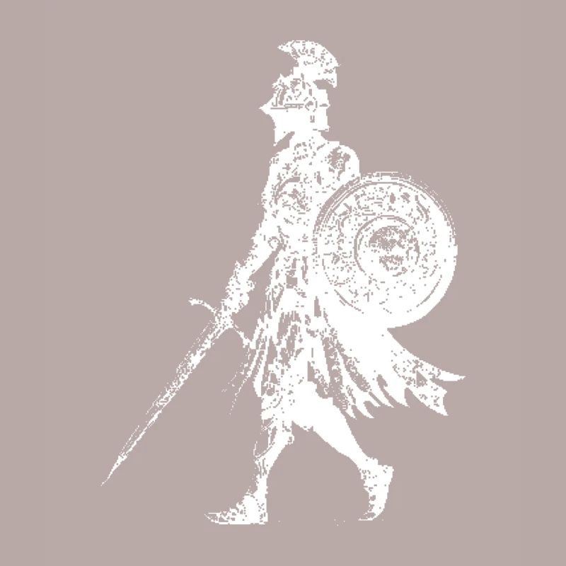 Knight Silhouette Shield Sword