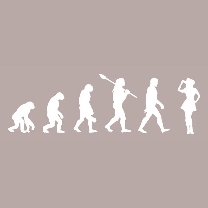 Landmädchen mit Rock - Evolution des Menschen