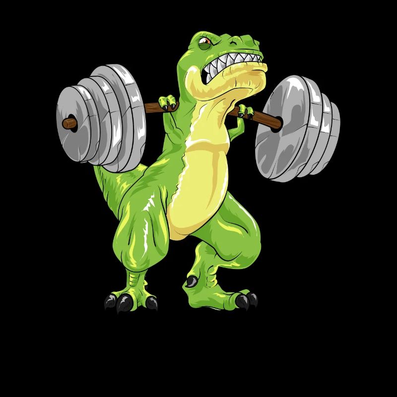 T-Rex Dino Squats Workout Bodybuilder Gift