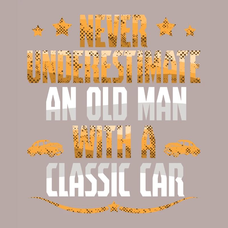 Alter Mann Mit Einem Oldtimer