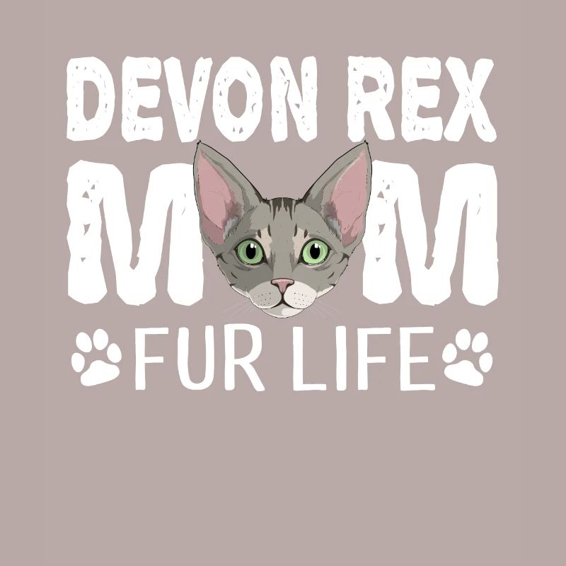 Devon Rex Cat Mom Fur Life Kitty Pun