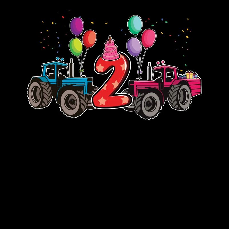Birth Born Age 2 Years Old Farmer Ranch Tractor