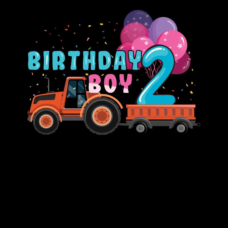 Birth Born Age 2 Year Old Boy Farmer Ranch Tractor