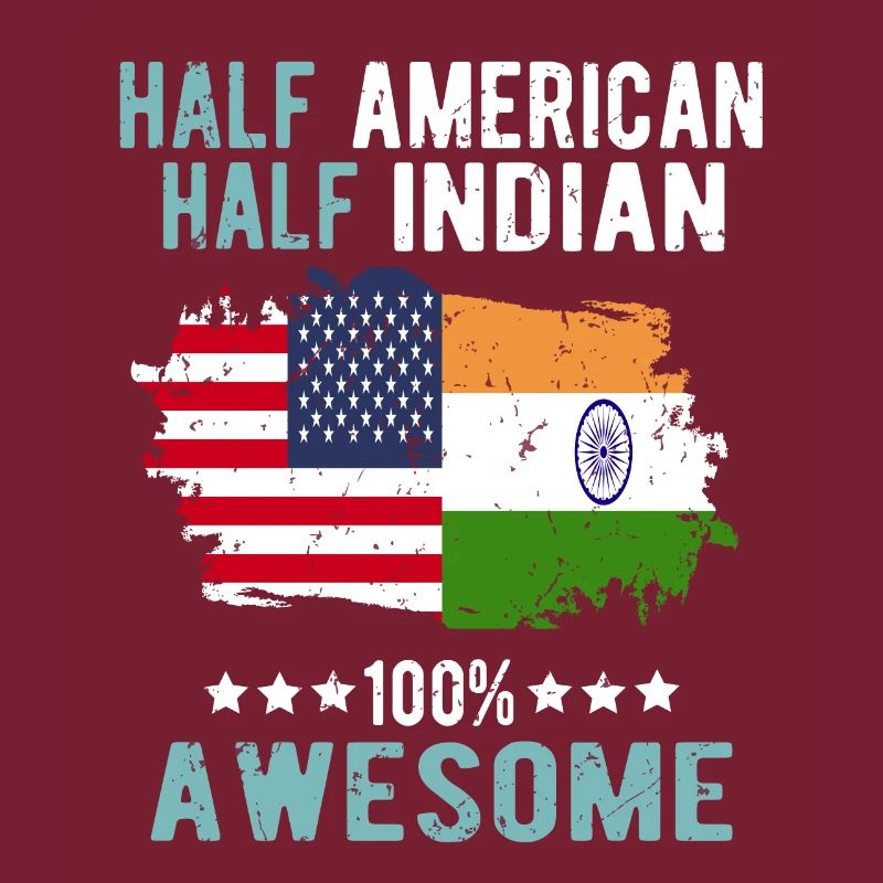 Half American, half Indian
