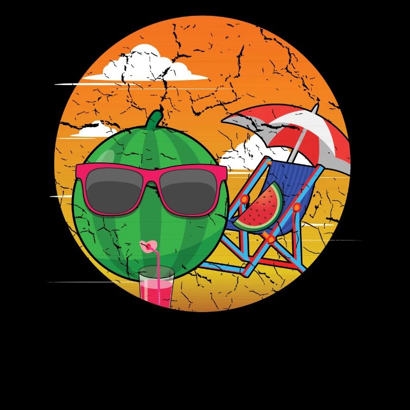 Mignonne plage de pastèque 2022 Tropical Hello Summer