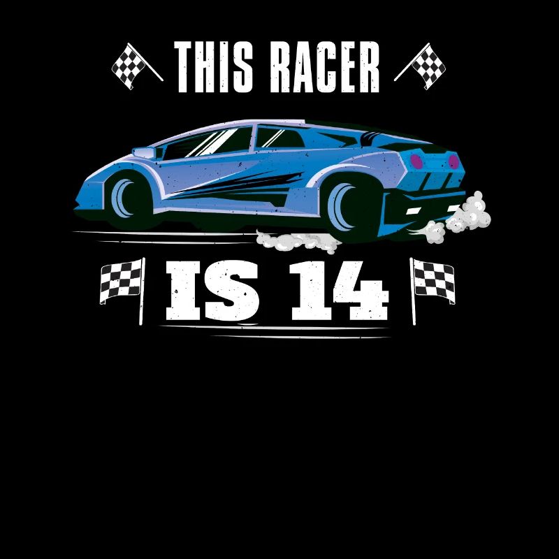 Birth Born Age 14 Years Old Fast Driver Racer Car
