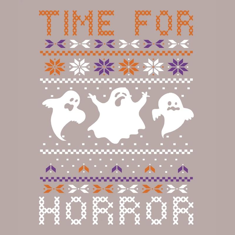 Stitch Pattern Ghost Creatures Halloween
