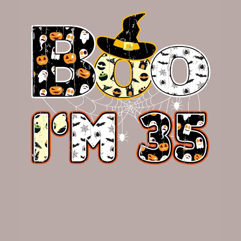 Halloween Pattern Spider Creatures Birth Age 35