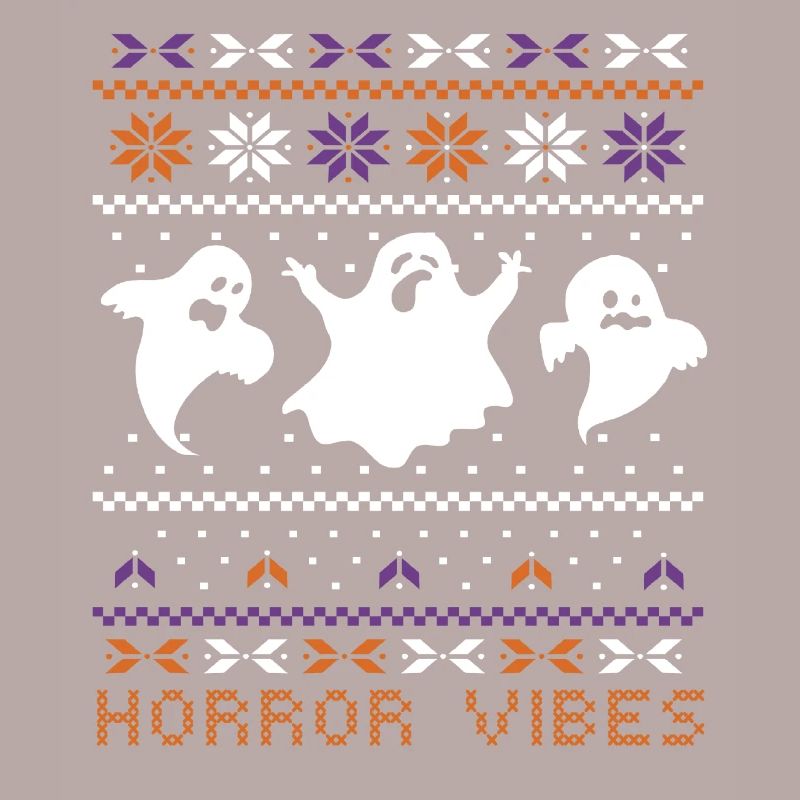 Stitch Pattern Ghost Creatures Horror Halloween
