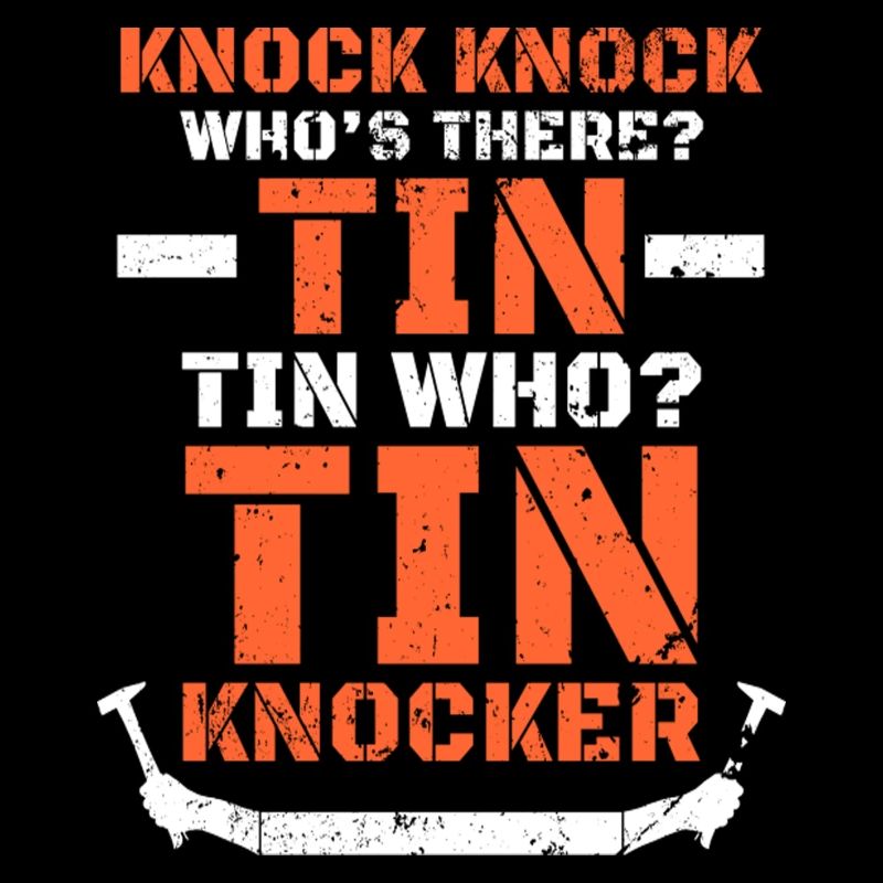 Distressed Tin Knocker Dad Joke Knock Knock
