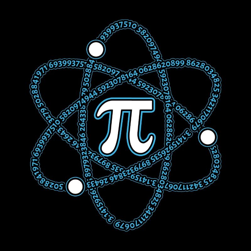 Conception de cercles de numéro atomique Pi Tag