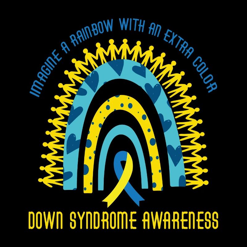 Down Syndrom Bewusstsein Regenbogen Extra Farbe