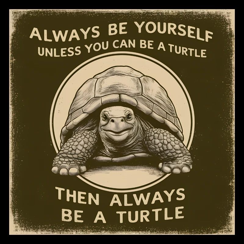 Sei du selbst, sei eine Schildkröte Lebensweisheit
