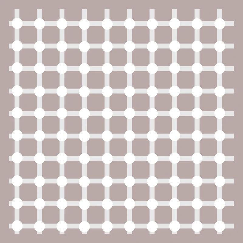 Hermann grid perception illusion optics gift