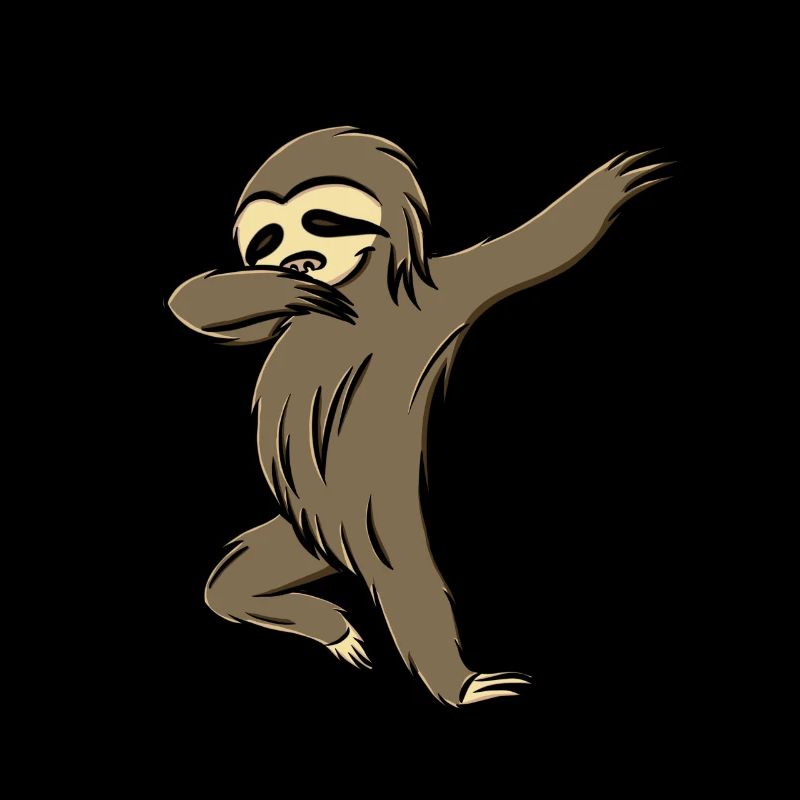 Dabbing Sloth Dab Dance Lazy Sloth