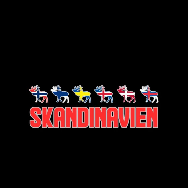 Scandinavia moose flags