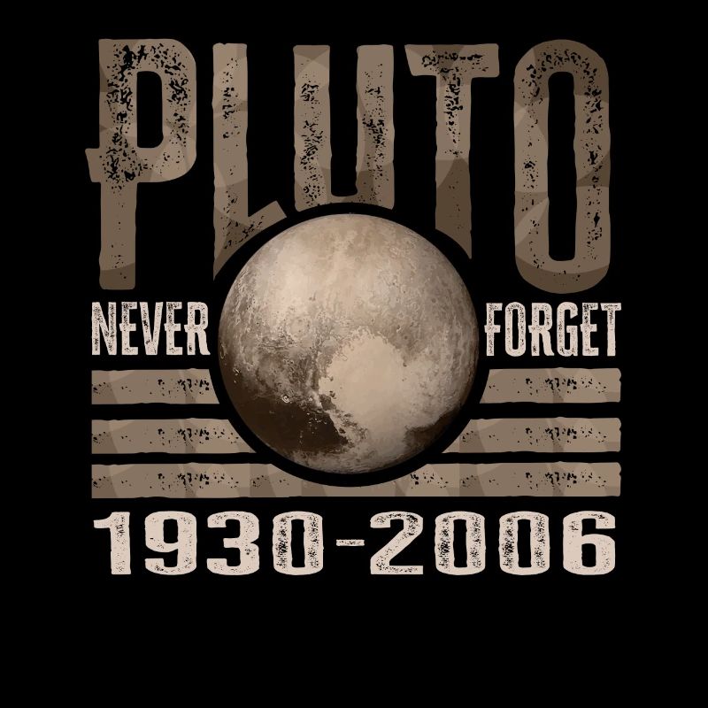 Never Forget Pluto Design Retro Style Funny Space