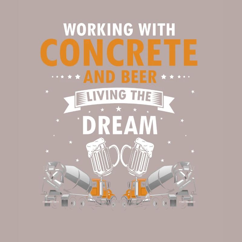 Conception de constructeur de béton pour les travailleurs de la construction et le chantier de construction