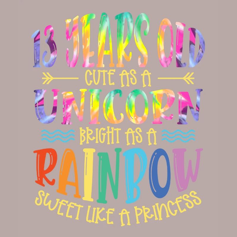 13 ans Mignon comme une licorne brillant comme