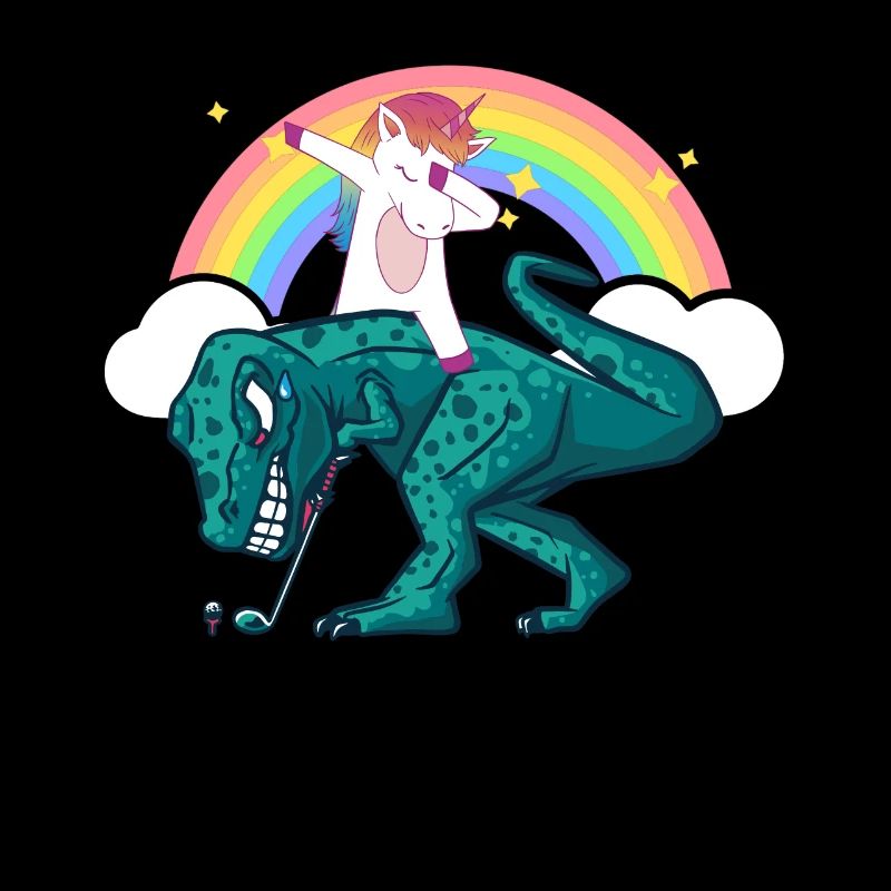 Dabbing Licorne Riding T Rex Garçons Filles Halloween