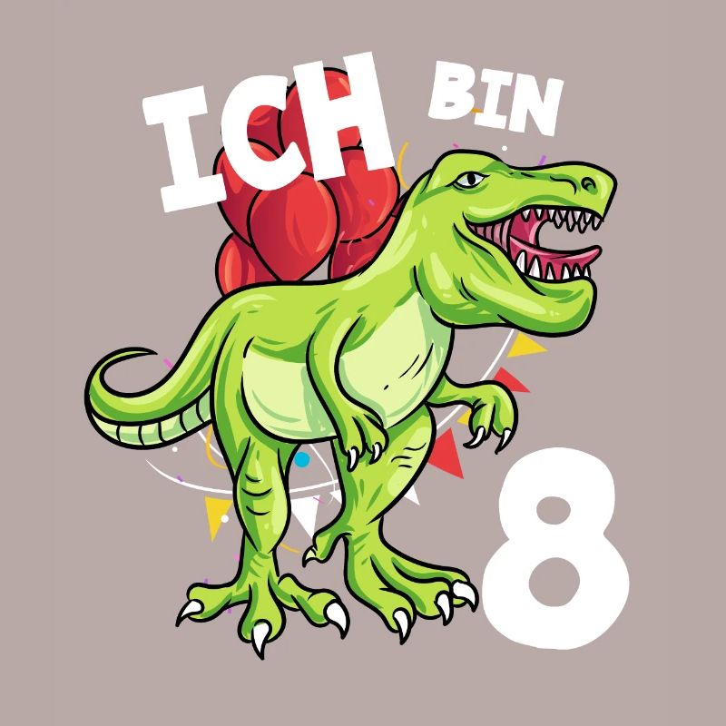 Ich bin 8 Jahre Dinosaurier 8. Geburtstag
