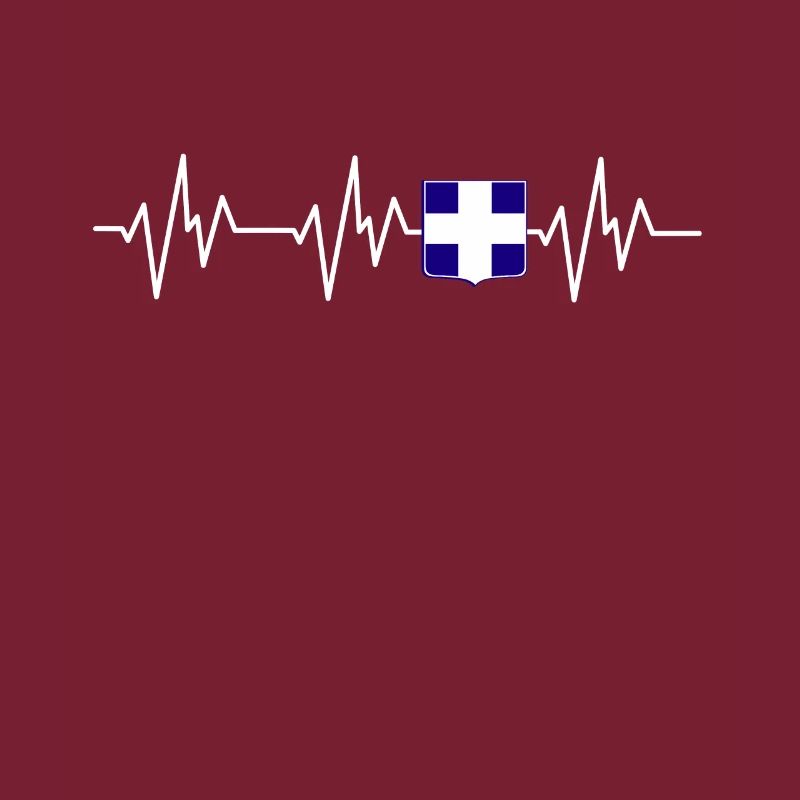 Grèce Drapeau grec Battement de cœur grec
