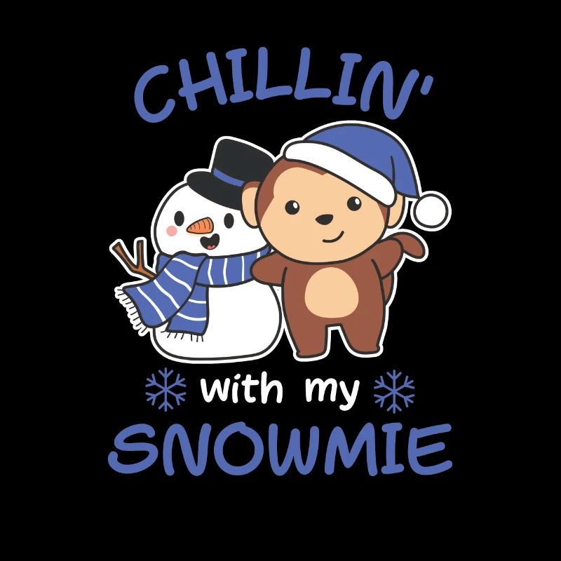 Monkey Chillin with my snowmie snowman