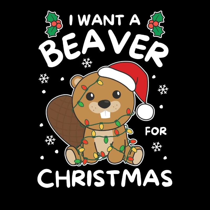 Ich will ein Biber zu Weihnachten süße Biber