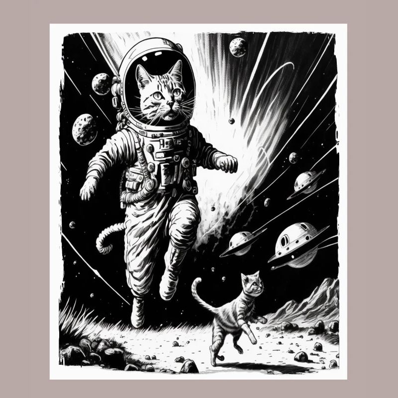 Chaton de chat Space Alien Planet Astronaute