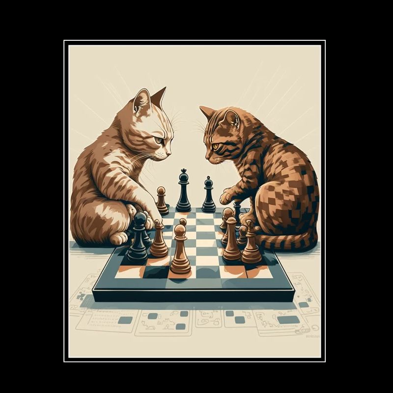 Cats Chess Kitten Chess Player Queen King