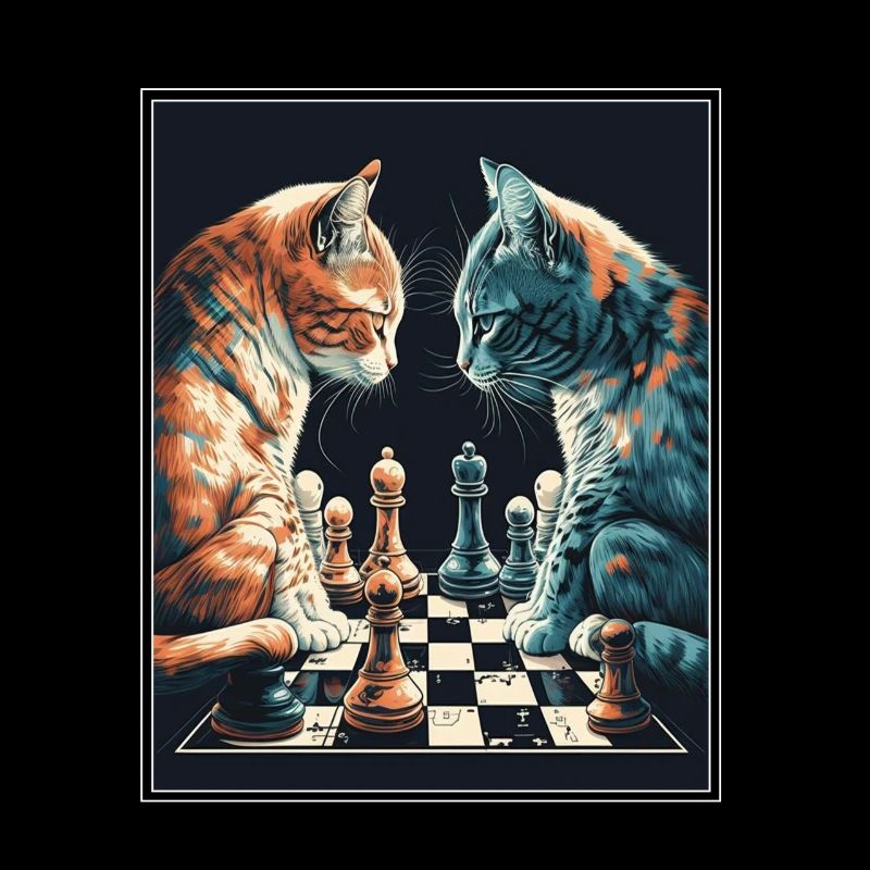 Cats Chess Kitten Chess Player Queen King
