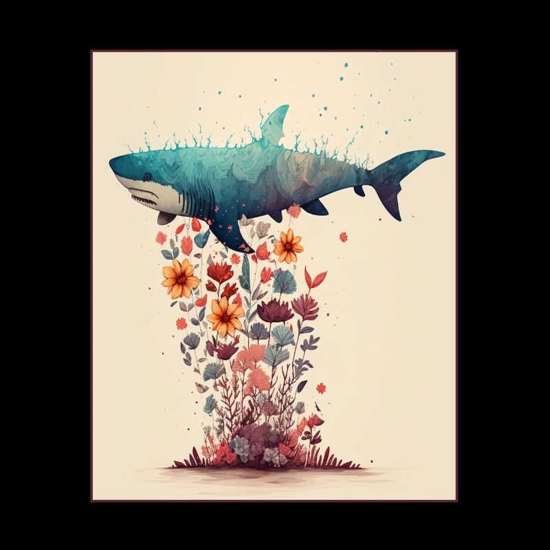 Requin Océan Plantes Fleurs Maritime Deep Sea Climat