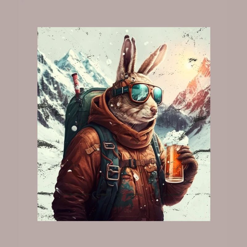 Winter Rabbit Ski Snowboard Snow Rabbit