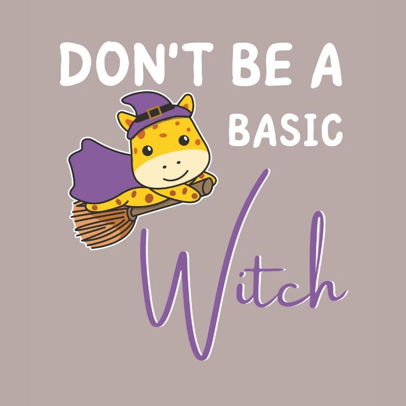 Giraffe Halloween Hexen don't be a basic witch